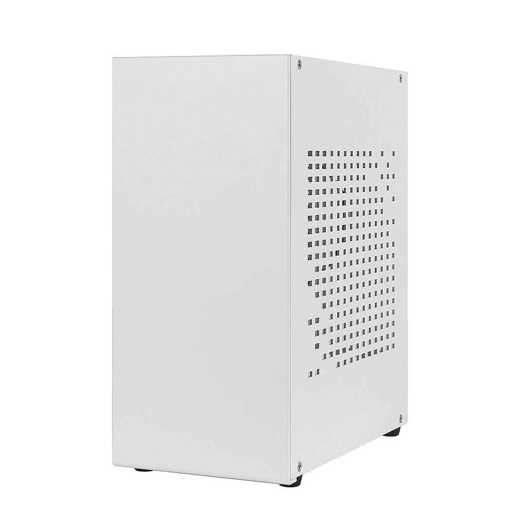 Mini ITX Computer Case with PCIE 4.0 X16 GPU Riser Cable and Flex ATX PSU 600W
