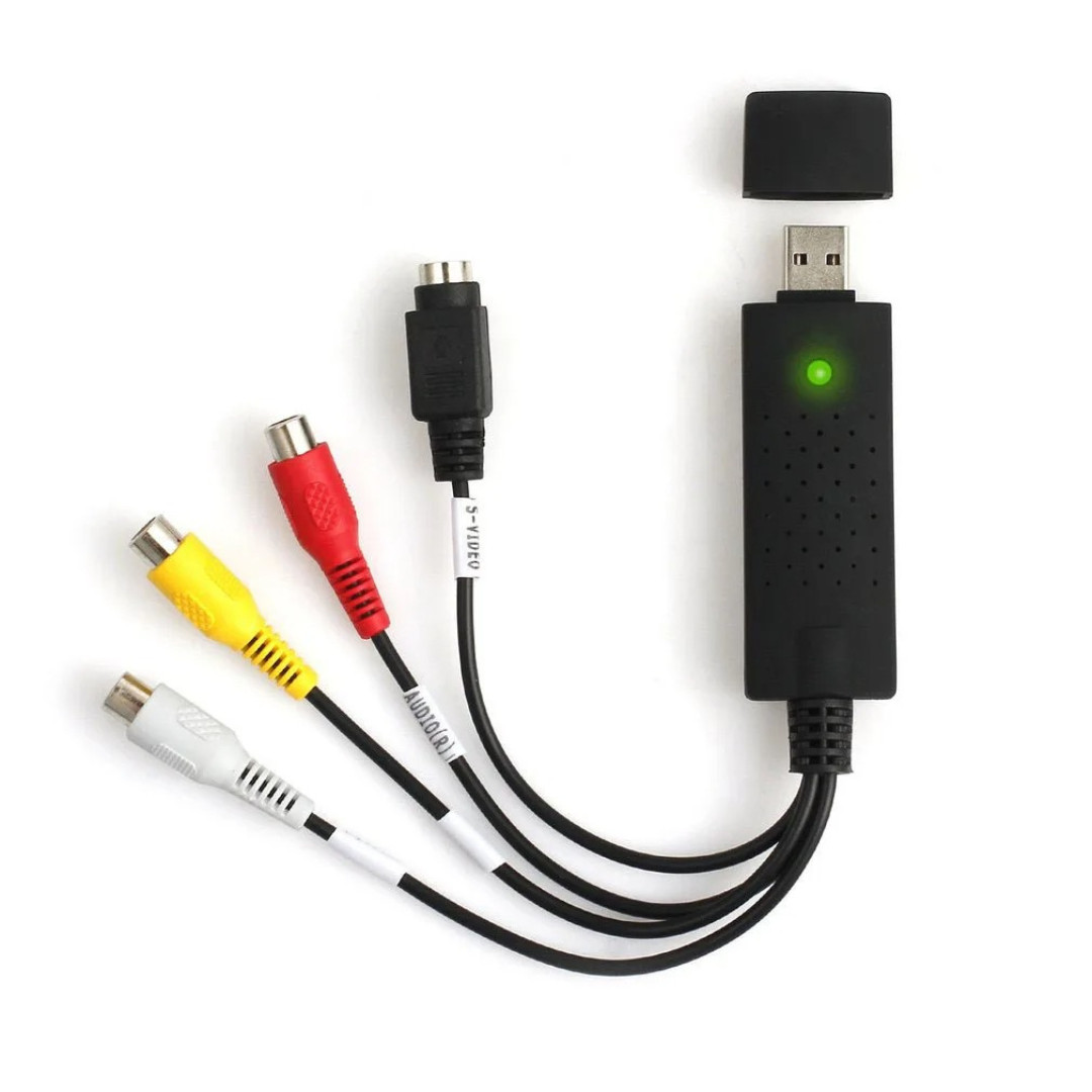 USB Audio Video Capture Card Adapter with USB Cable USB 2.0 to RCA Video Capture