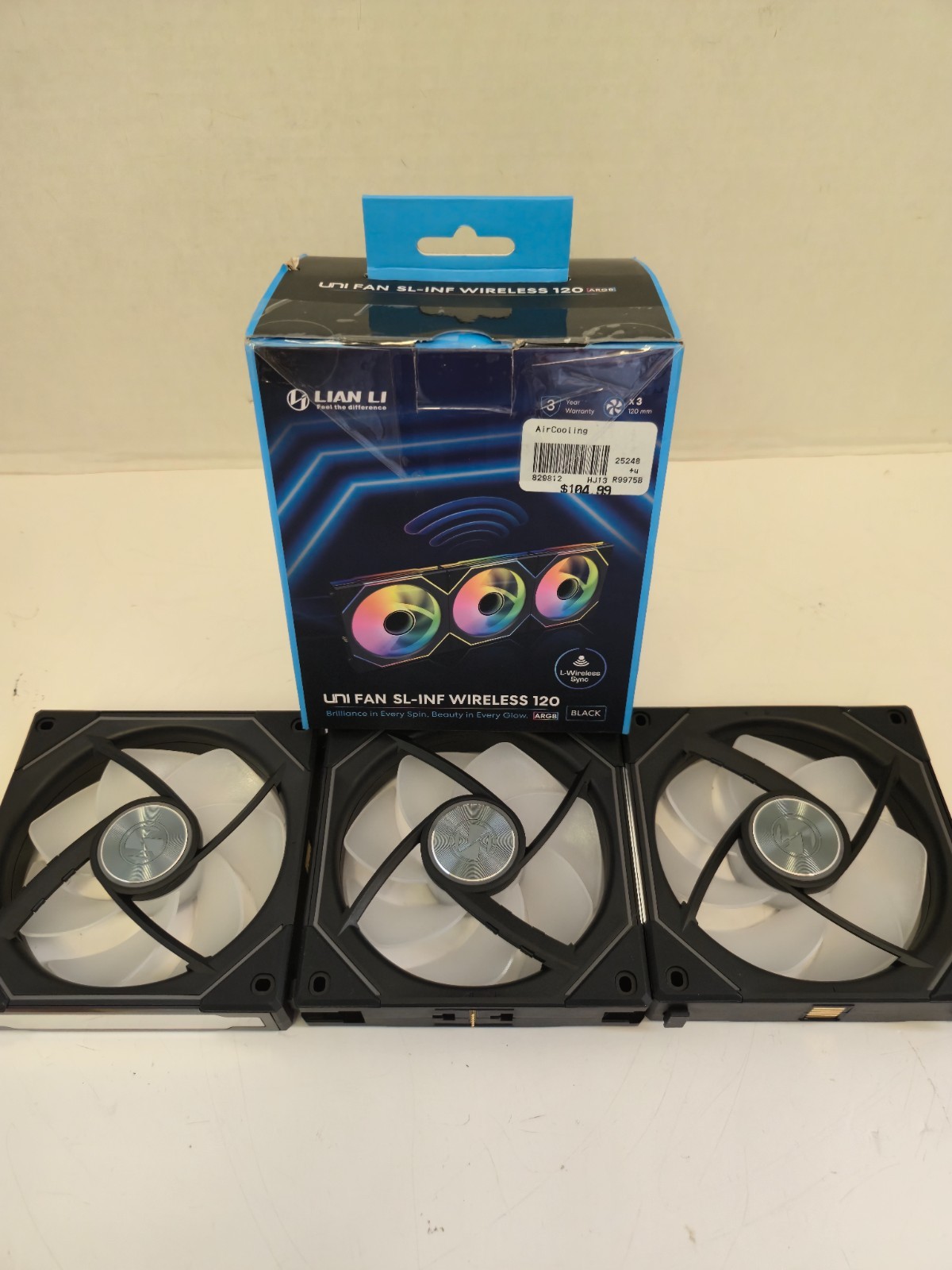 FANS ONLY – Lian Li Uni Fan SL-INF Wireless 120 – Black – 3 Pack