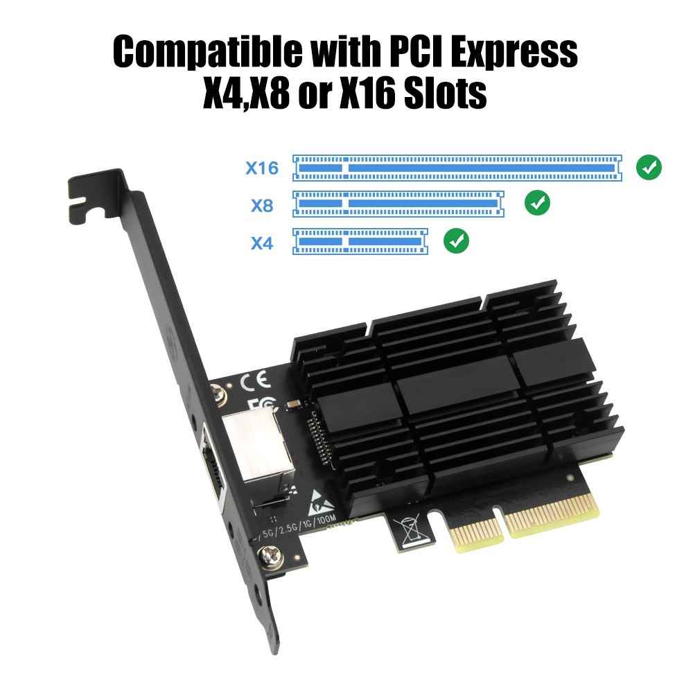 10G PCIe Network Adapter AQC113 RJ45 10GBase-T NIC for NAS Desktop Server Window