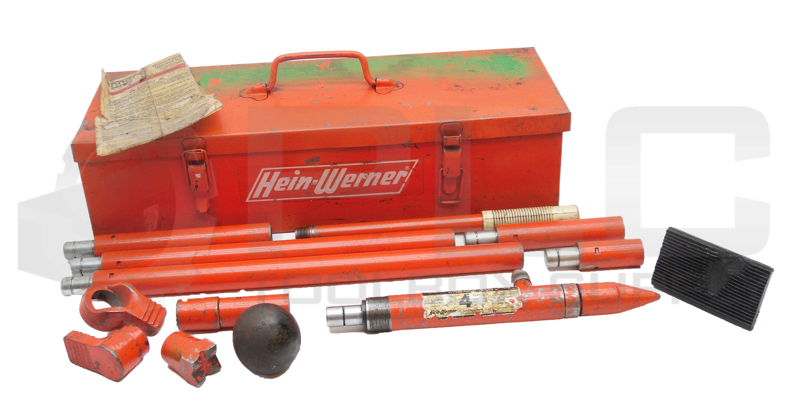 HEIN WERNER WINNER SERIES 67002 HYDRAULIC RAM 4 TON W/ ACCS. & CASE **READ**