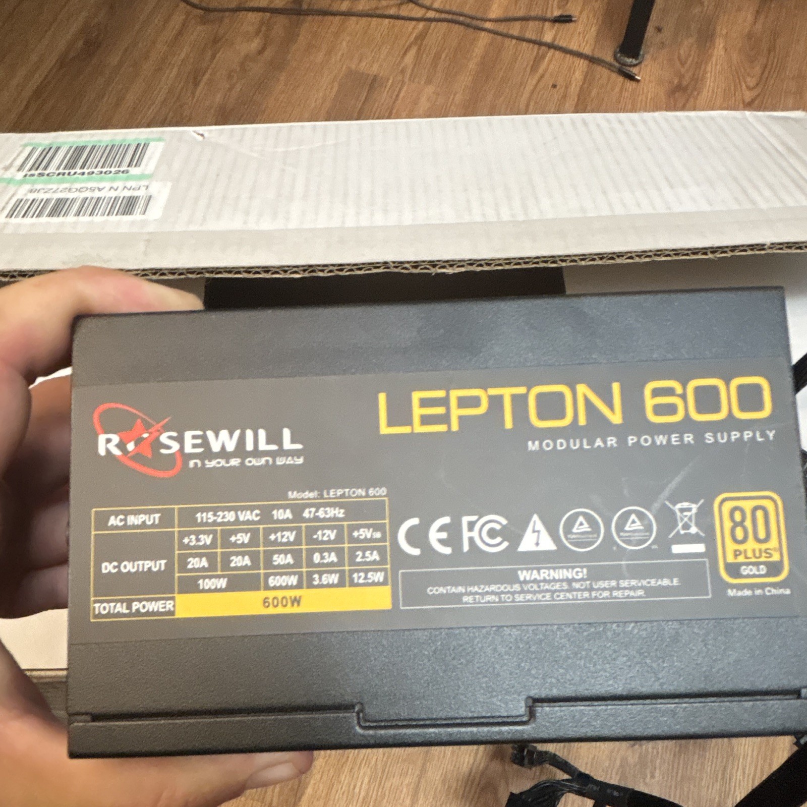 Rosewill Lepton 600 LEPTON 600 600W ATX Modular PSU 80 PLUS Gold