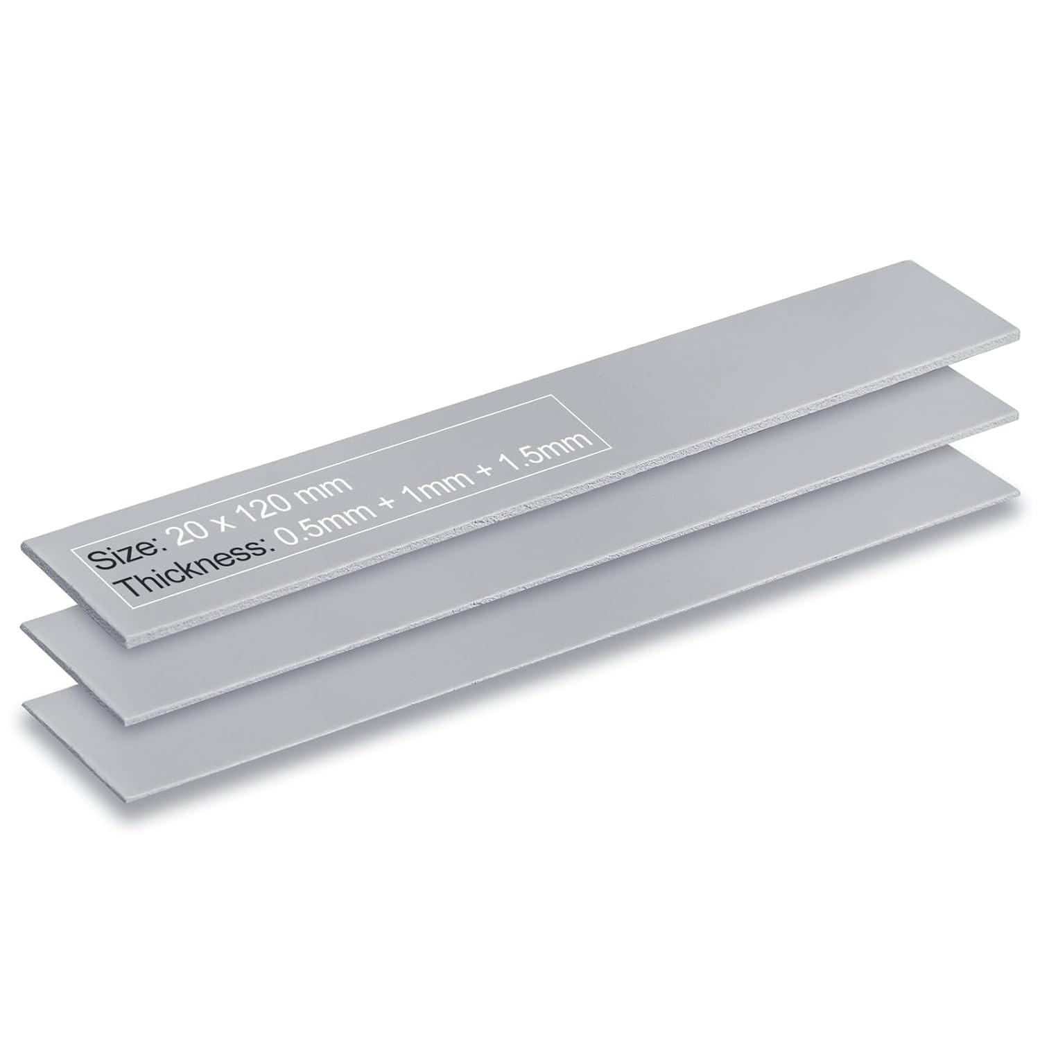 13W Thermal Pads M2 70x20mm 3 Pack 0.5mm 1mm 1.5mm Thermal Interface Materials