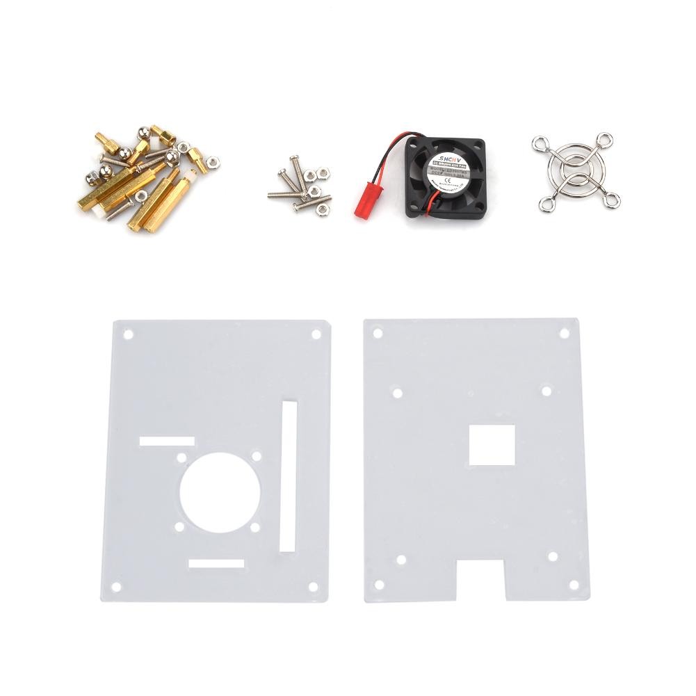 Arcylic Clear Case Shell Cooling Fan Heatsink For Raspberry Pi 3/2 Model B/B+