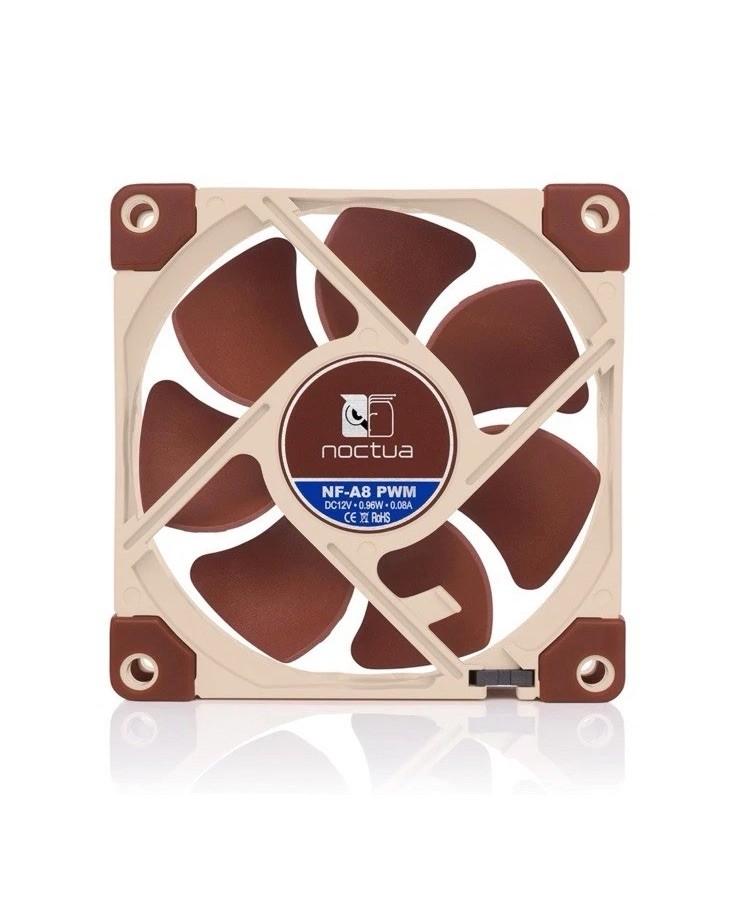 Lot of 2 of Noctua NF-A8 PWM 80mm Premium Fan | 4-Pin | AVO Frame | SSO2 Bearing