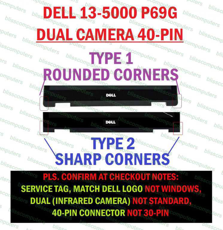 Dell Inspiron P/N 1H0JY 01H0JY 13.3″ LCD Display Touch Screen Digitizer Assembly