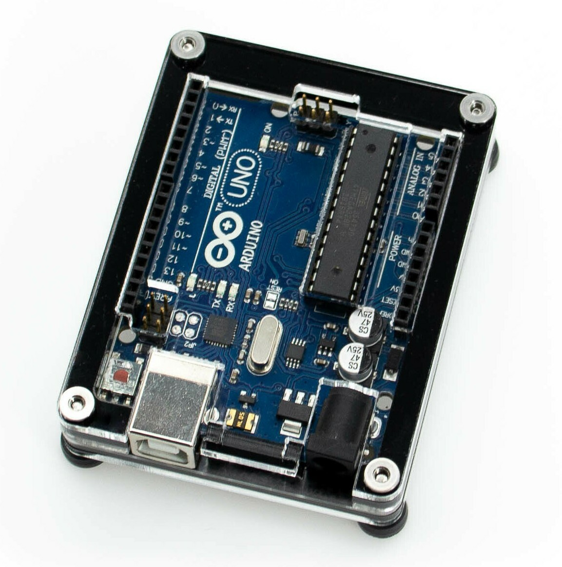 C4Labs Zebra Case kit for the Arduino Uno (not included) – Black Ice