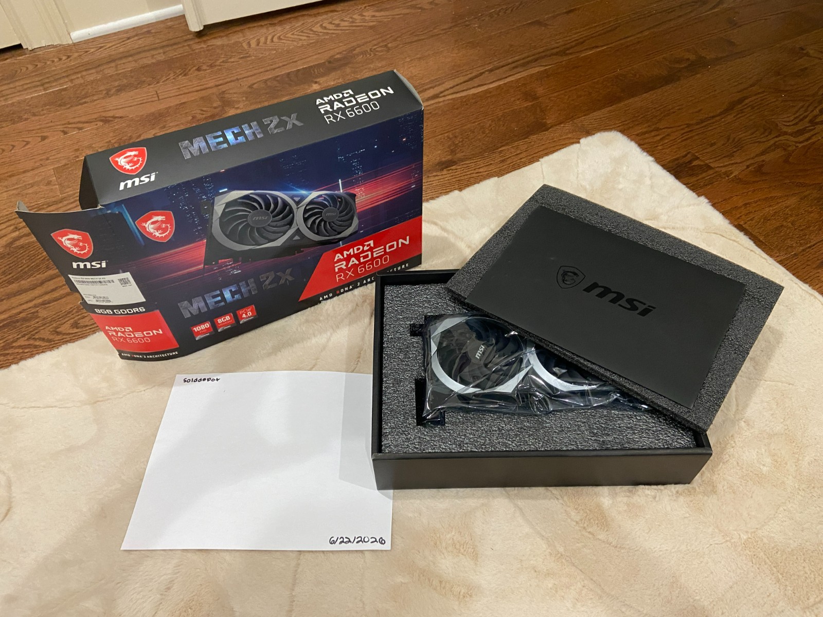 MSI AMD Radeon RX 6600 MECH 2X 8GB GDDR6 (With Box) | Clean | Tested