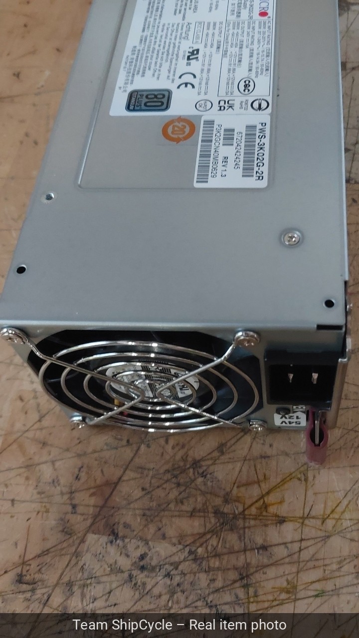 U65909 Supermicro 3000W 80Plus Titanium Redundant Power Supply PN PWS3K0 G2U