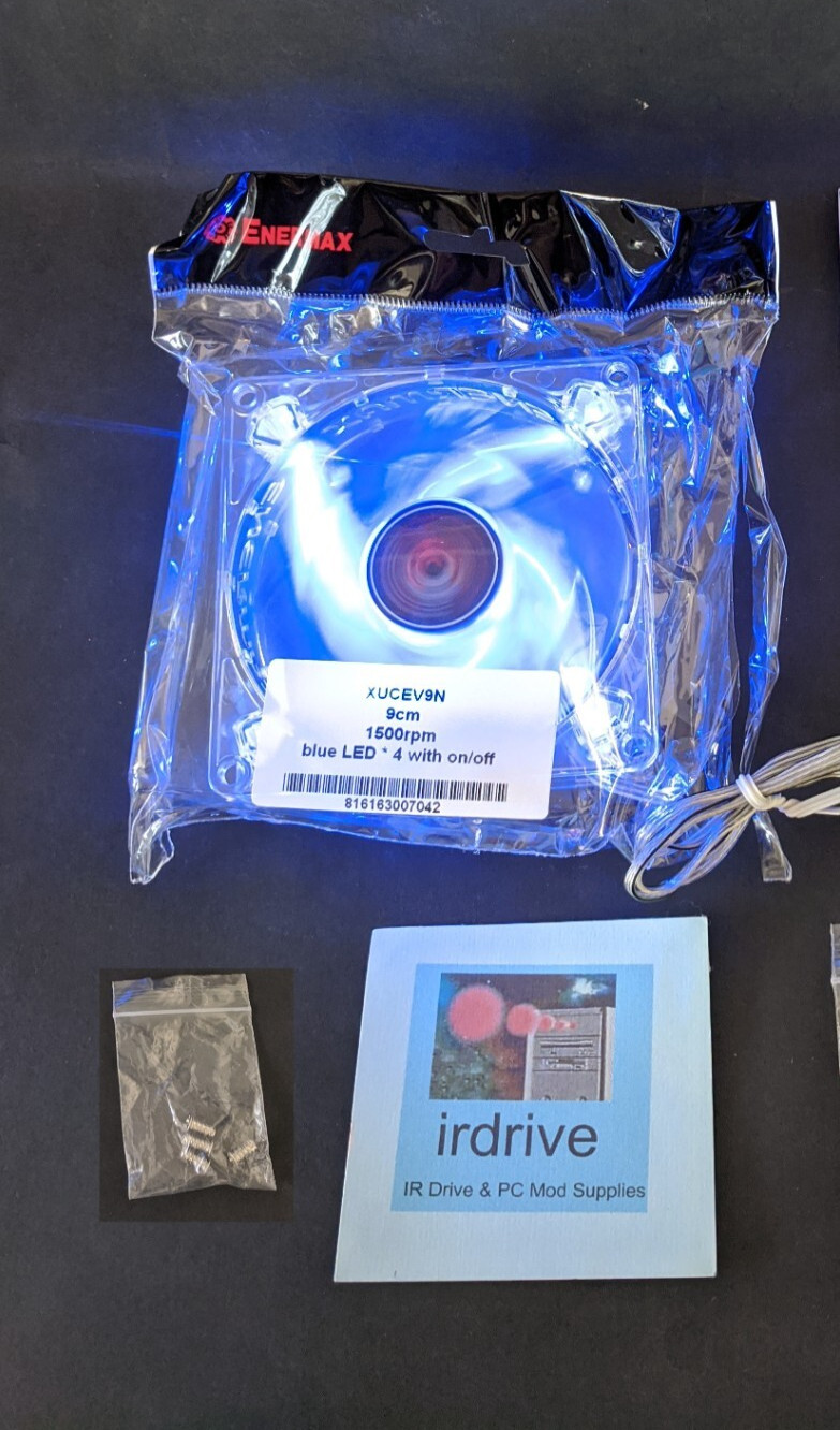 3-Pack: Enermax Twister 92mm x 25mm Blue LED 3pin 12V 0.4A PC Case Cooling Fan