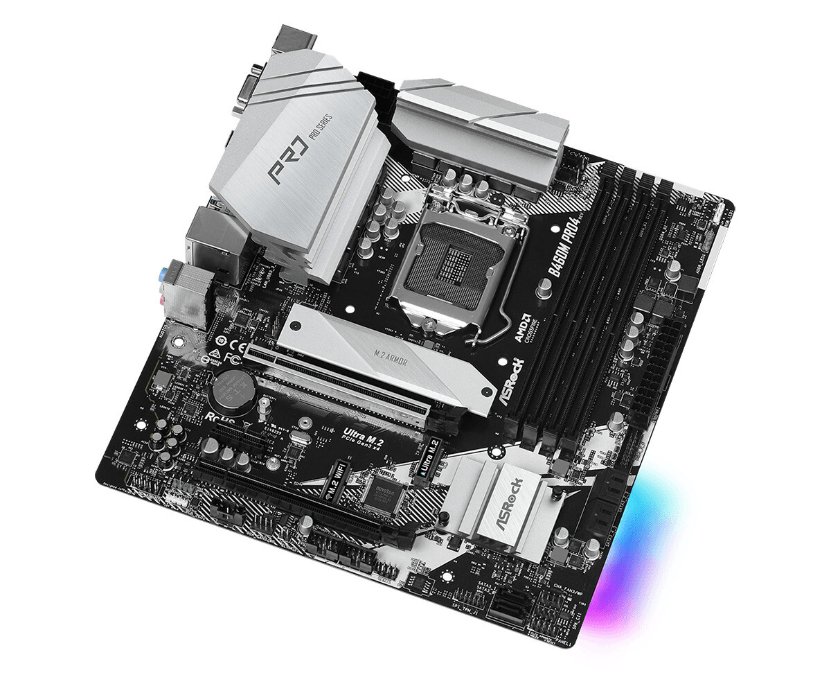 FOR ASROCK B460M Pro4 LGA 1200 128GB VGA HDMI Micro ATX Motherboard Test OK