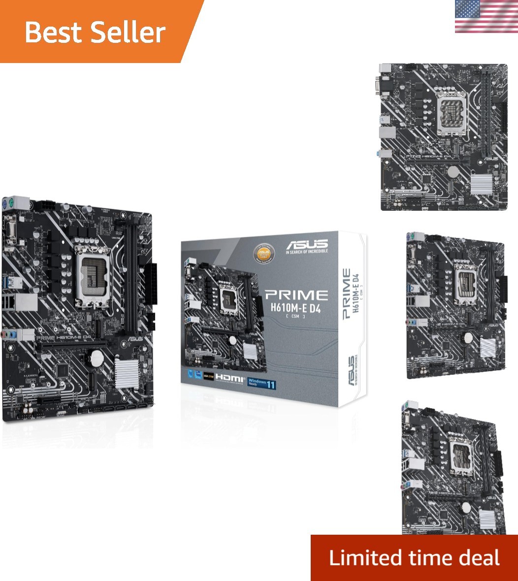 Prime H610M-E D4-CSM Motherboard – LGA 1700 for High-Performance Intel CPUs