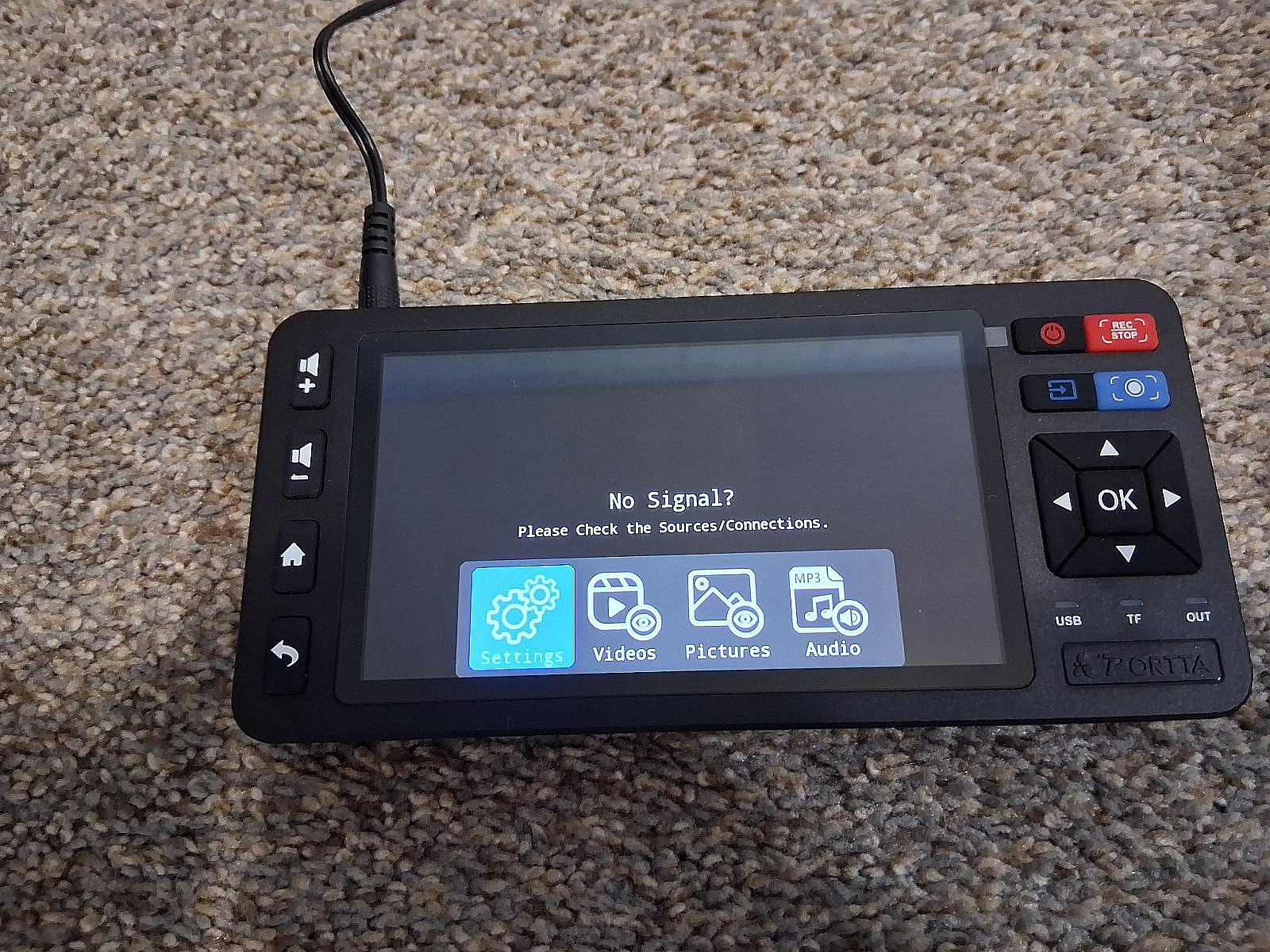 Portta VD20P VHS to Digital Converter with 5″ Screen Video Capture MP4 Recorder