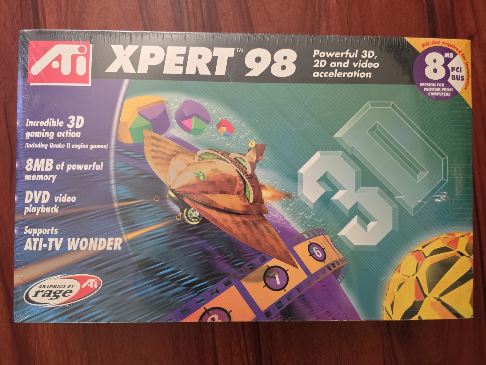 Vintage ATI XPERT 98 Graphics Card – Sealed! | Rage Graphics | PC Collectible