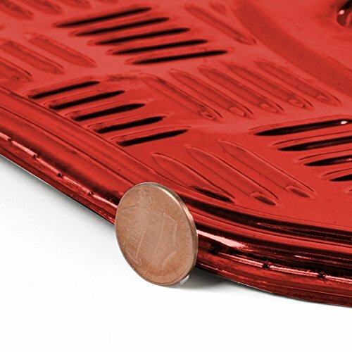 BDK Universal Fit 4-Piece Metallic Design Car Floor Mat – Assorted Colors