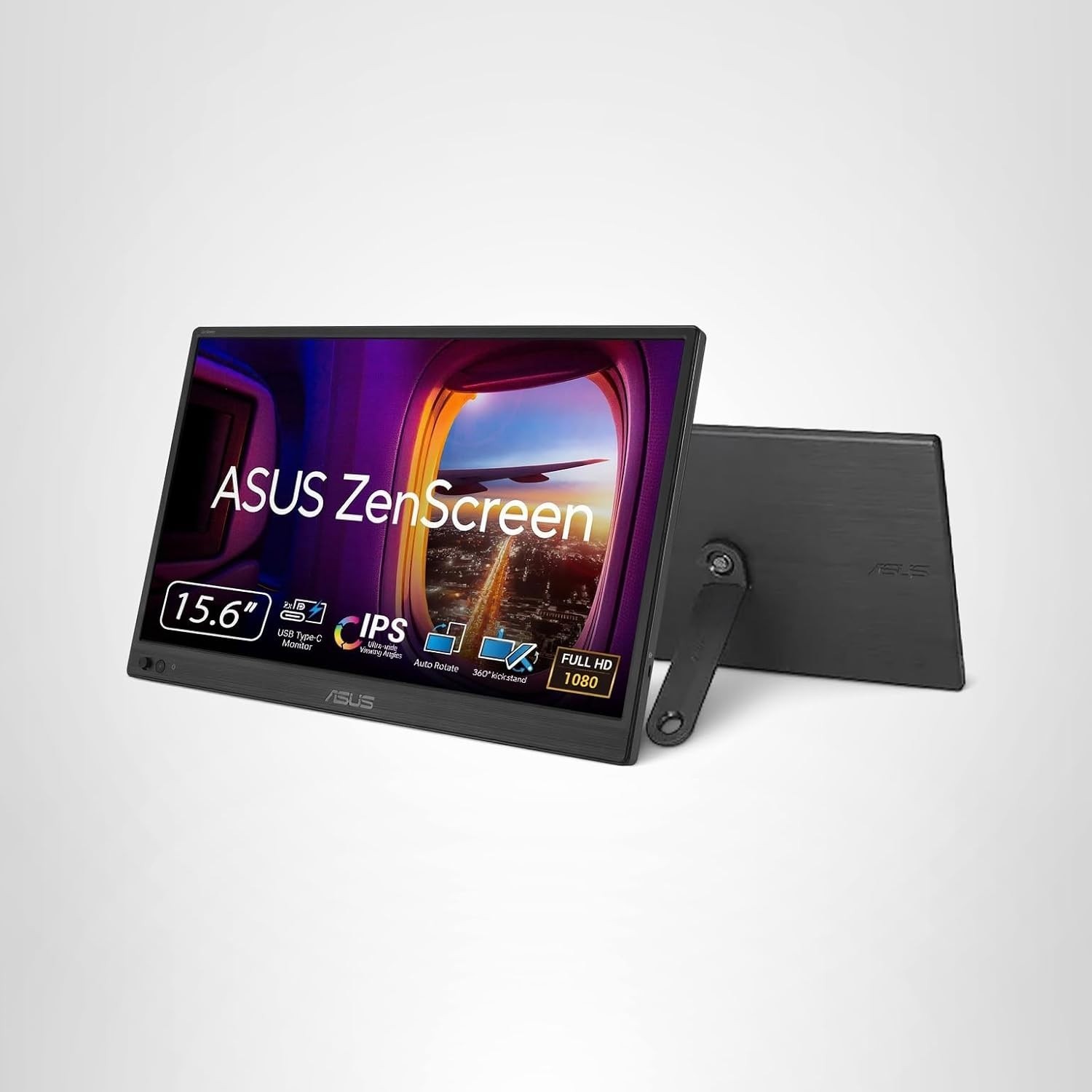 ASUS ZenScreen 15.6” Portable Monitor for Laptop (MB169CK) – Dual USB C