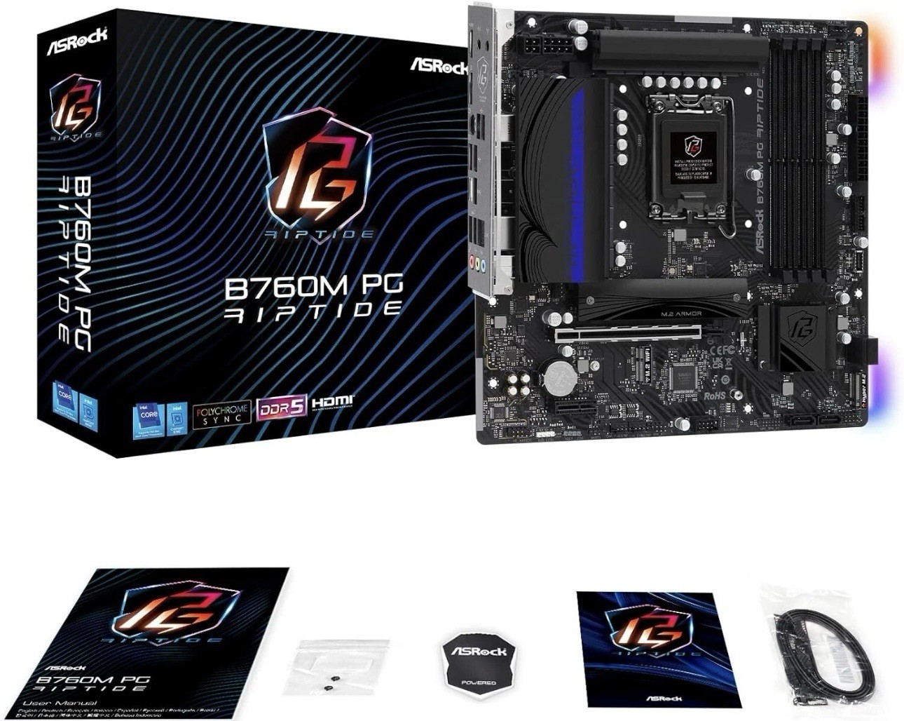 ASRock B760M PG Riptide LGA 1700 MicroATX Intel Motherboard
