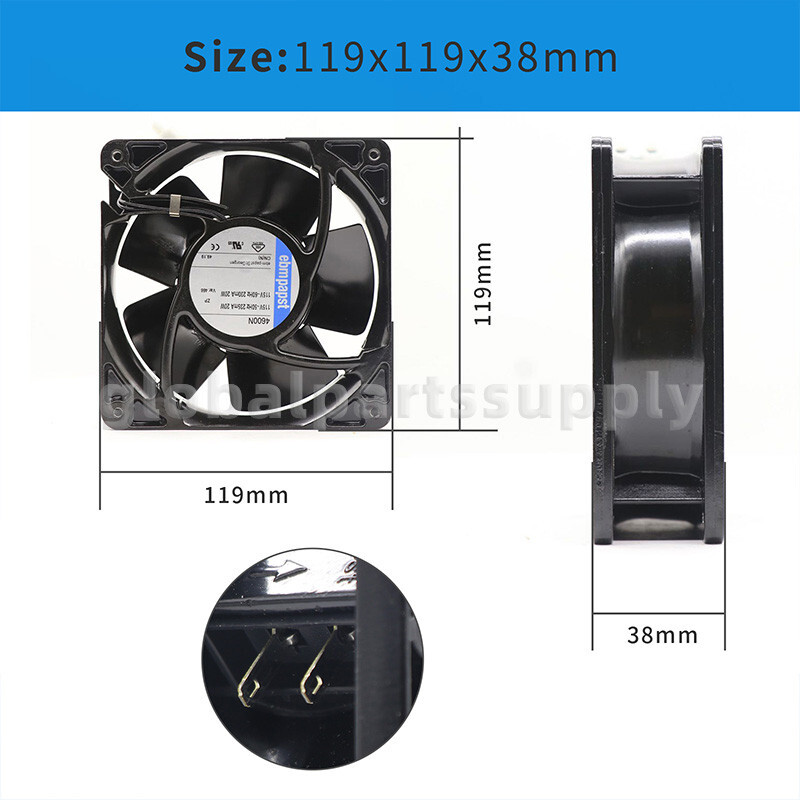 4184NXH Fan 24V 11W 460mA 4400RPM ebmpapst Metal Axial Compact Cooling Fan