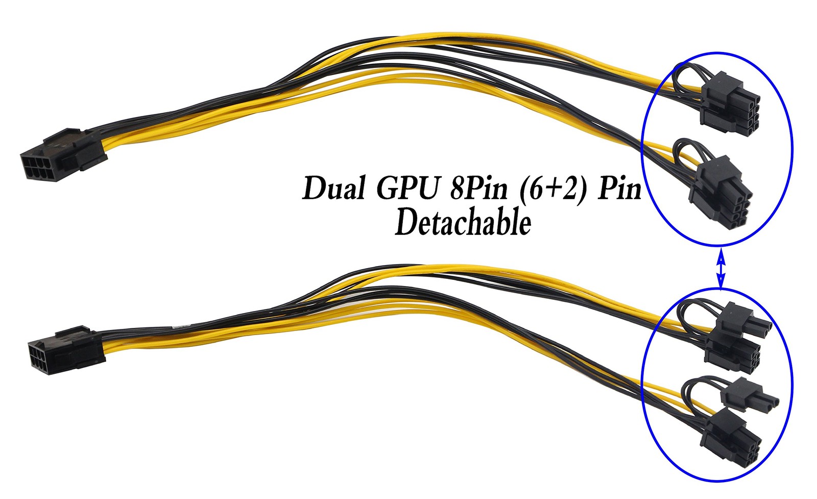 2 Pack 8 Pin PCI-E PCI Express Graphics Video Card 8 Pin GPU VGA Female to Du…