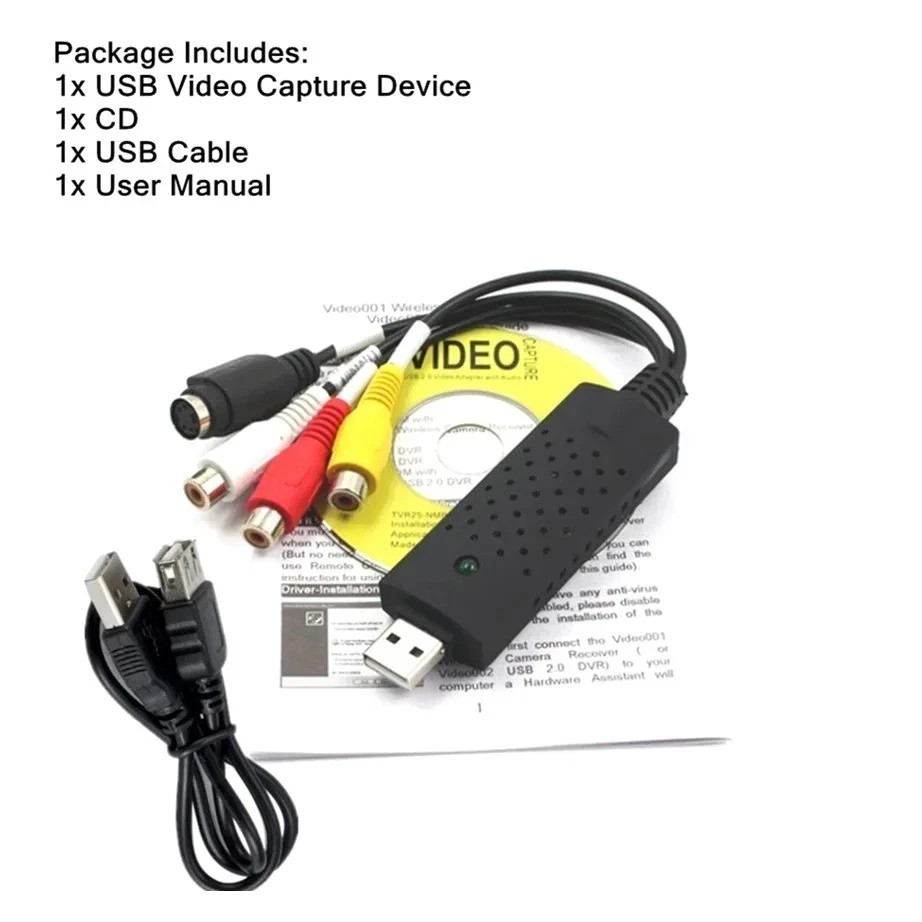 USB 2.0 Audio Video VHS to DVD VCR PC HDD Converter Adapter Digital Capture Card