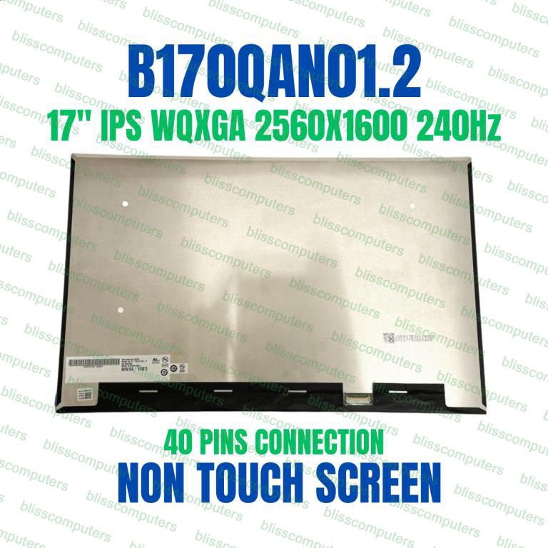17.0″ WQXGA LAPTOP LCD Screen MSI Raider GE78 HX 14VIG 2560×1600 40 Pin