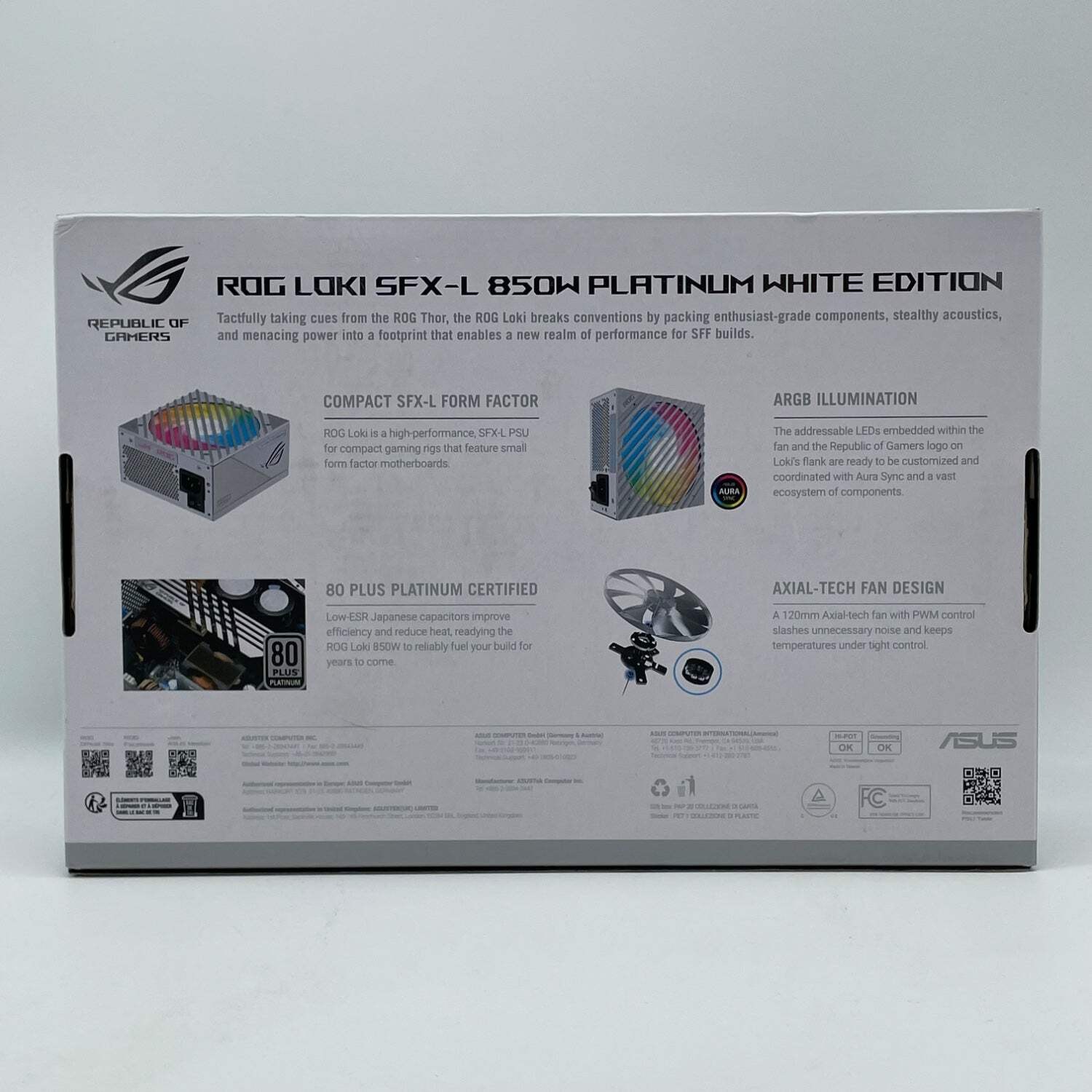 ASUS ROG Loki 850W Platinum White Edition 80+ Platinum 850W Fully Modular PSU