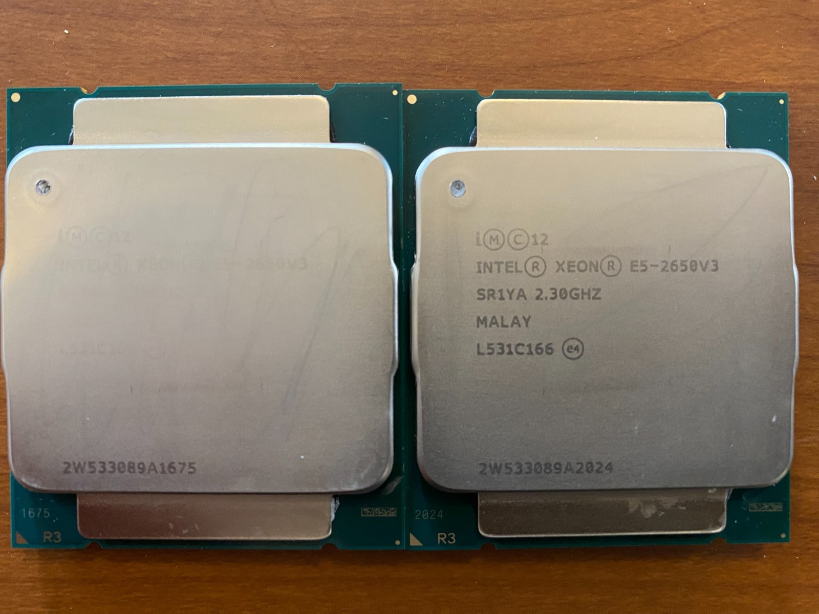 Matched Pair Intel Xeon E5-2650 v3 2.3GHz 25MB Cache CPU (SR1YA) – Tested