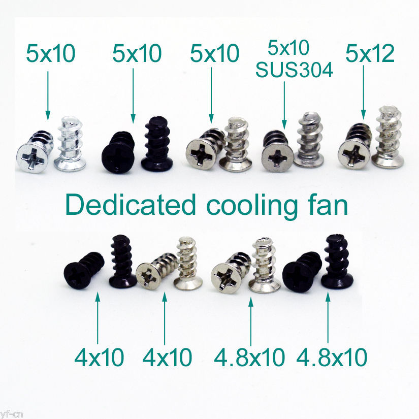 100pcs Durable Screws Computer PC Case Cooling Fan Mount Screws For Fans