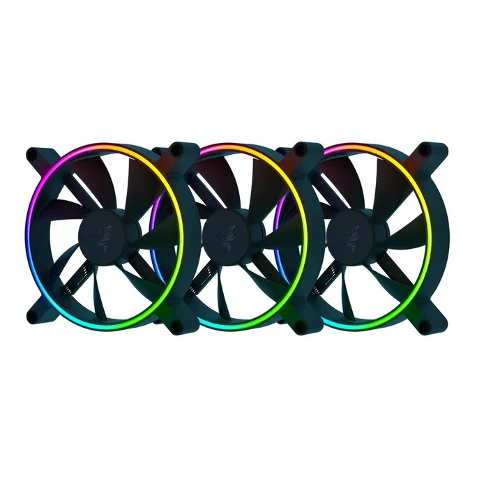 (New) Razer Kunai Chroma 140mm ARGB Case Fan (3 Fans)bundle-US seller
