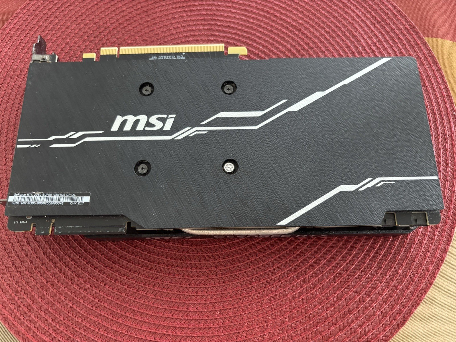 MSI GeForce RTX 2060 Super VENTUS GP OC 8GB GDDR6