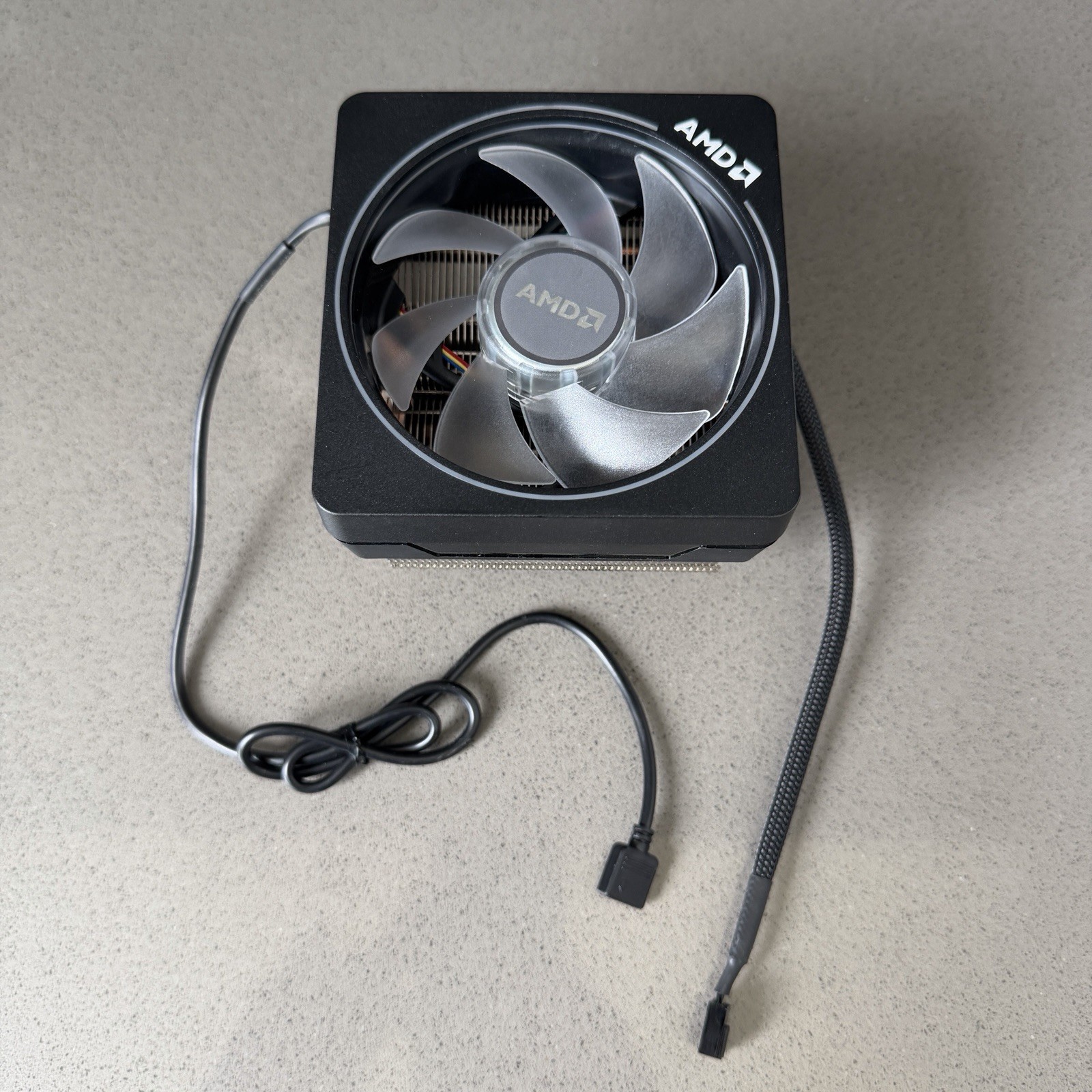 AMD Wraith Prism RGB CPU Cooler AM4 AM5 4 Heatpipe Heatsink Fan Complete Tested
