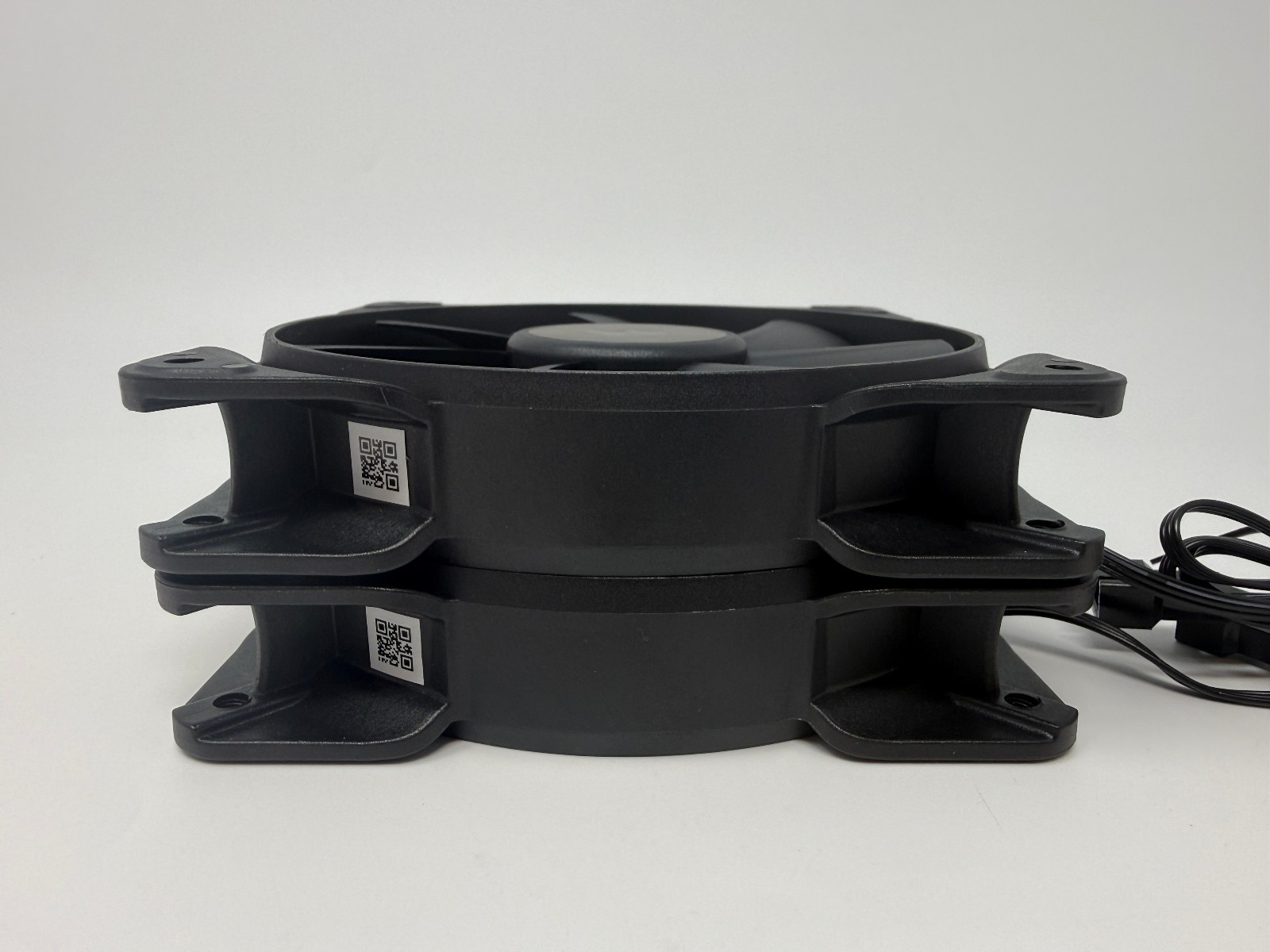 Lot of 2 Fractal Design Aspect 12 120mm 1200 RPM 3 Pin Case Fans (Black) *TESTED