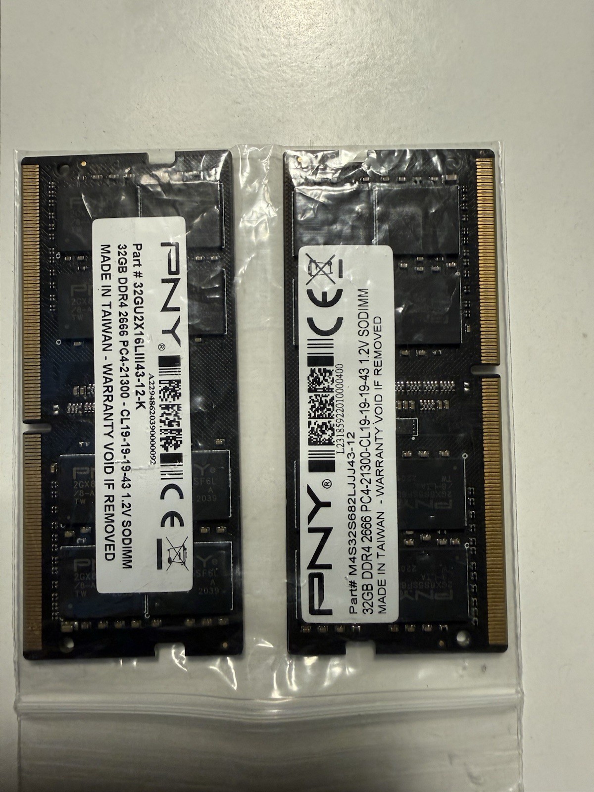 PNY 64gb 2x32gb DDR4 2666MHz SODIMM