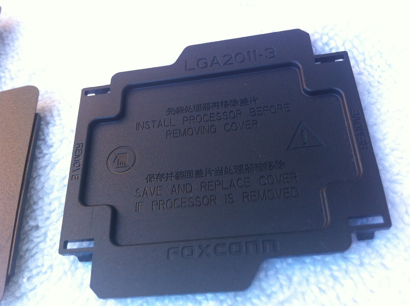 LOT 2 PCS FOXCONN LGA2011-3 LGA2011-V3 CPU SOCKET COVER ,100% ORIGINAL-BLACK