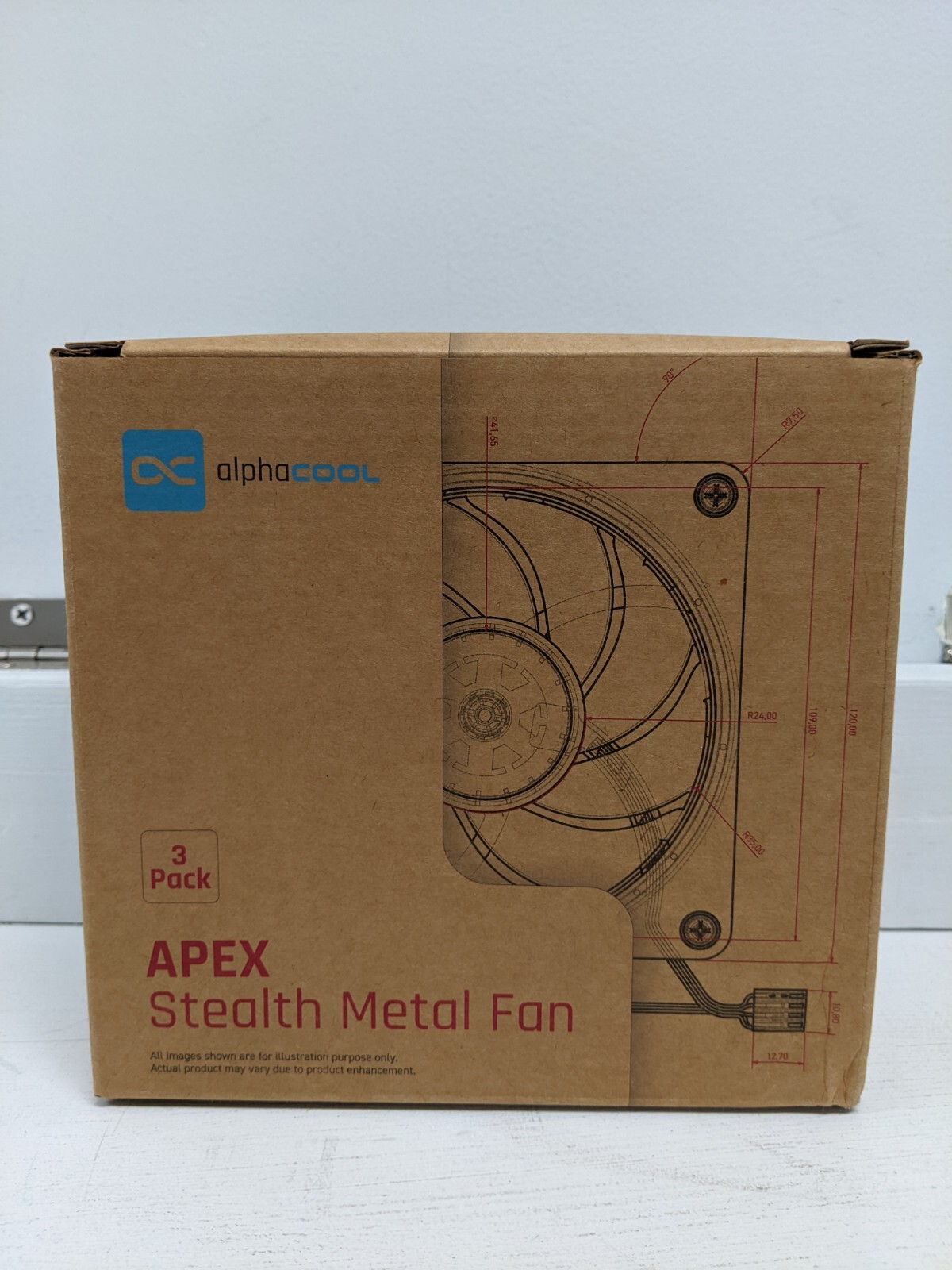 Alphacool Apex Stealth Metal Power Fan – 3000 RPM – Matte Black – 3-pack – NEW