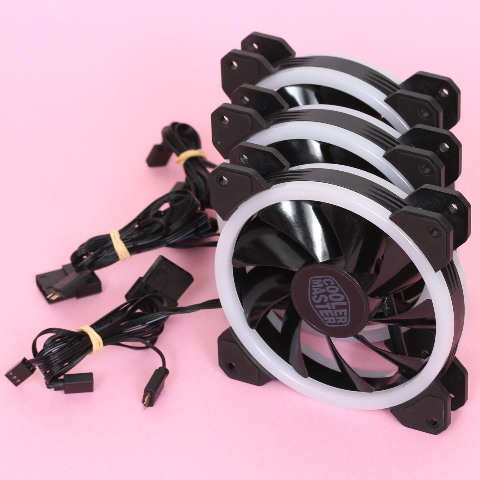 2x Cooler Master ARGB 120mm Fan 1200RPM DF1202512RFLN 3 Pin D_LED + Molex/3Pin