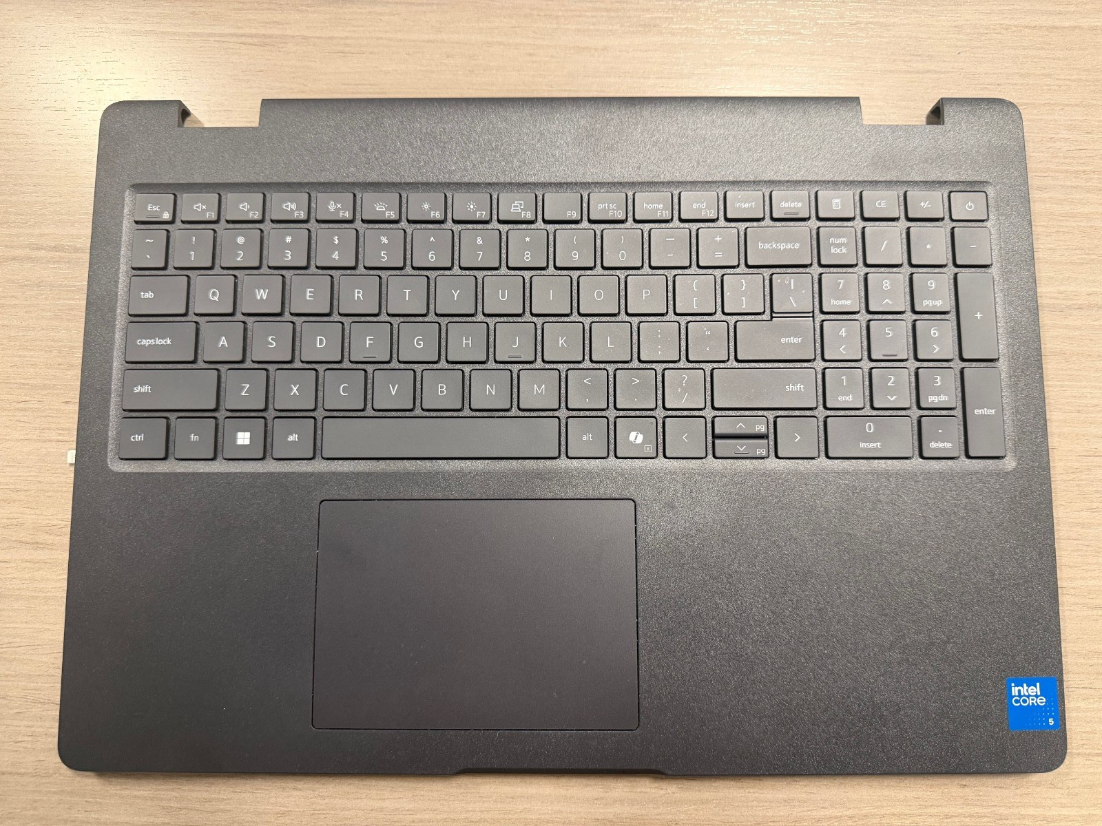 Dell Pro 16 PC16250 Keyboard Assembly with touchpad, battery, and speakers