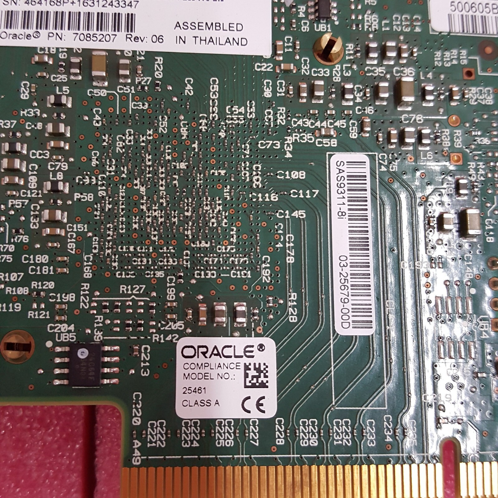 SUN Oracle 7085207 8-Port 12Gbps SAS-3 HBA Internal with Flat Edge Bracket