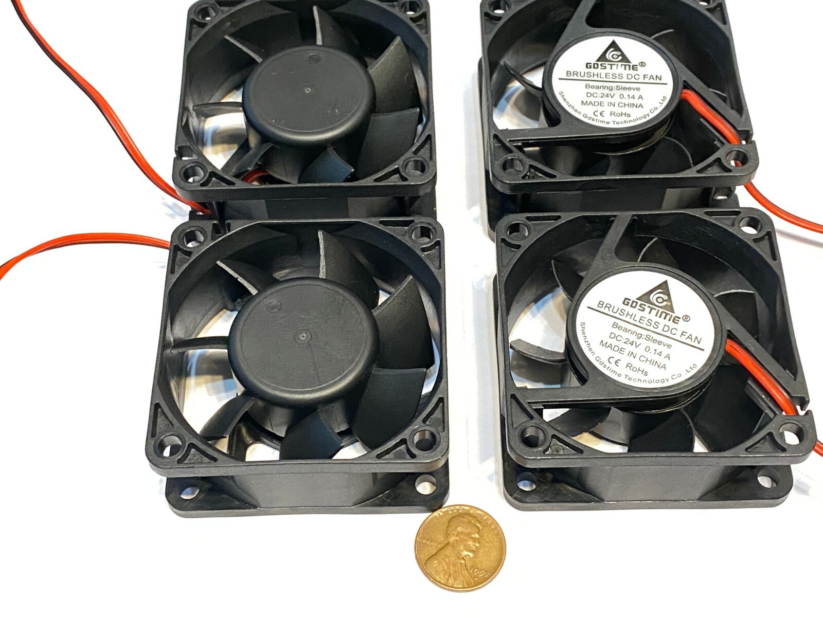4 pieces 3d Printer 2Pin 6025 DC Fan 24V 6cm 60x60x25mm Motor Cooling C50