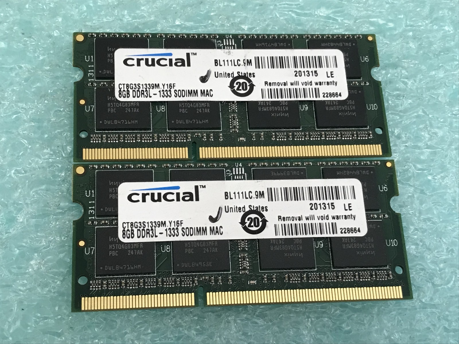 16GB(2 x 8GB) Crucial CT8G3S1339M.Y16F DDR3L 1333MHz SODIMM Laptop RAM – R678A
