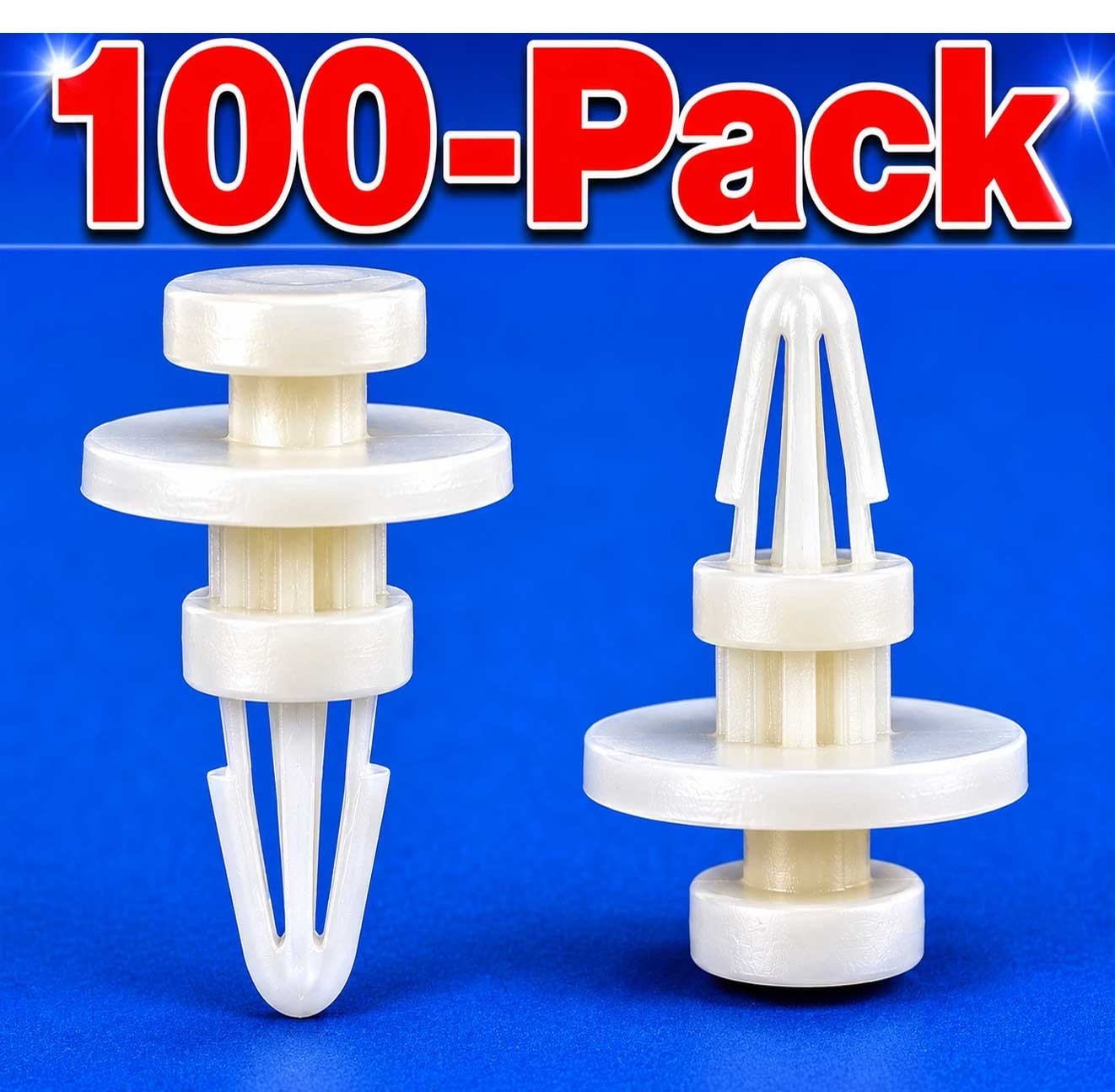 100-Pack Standard Motherboard Plastic Standoffs PCB Mounting Fasteners