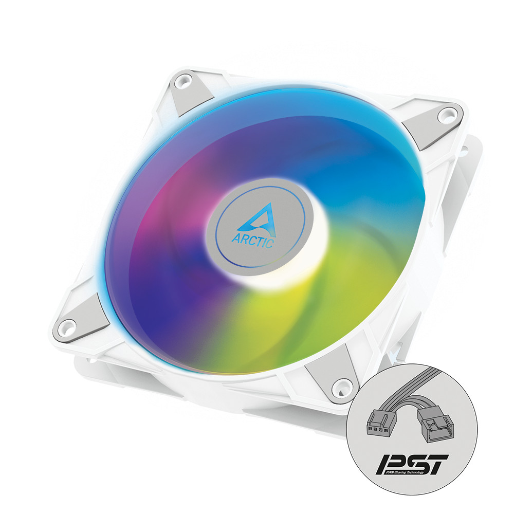 Arctic P12 PWM PST A-RGB – Case Fan 120 mm PWM case Fan 200-2000 RPM 5V 3 pin
