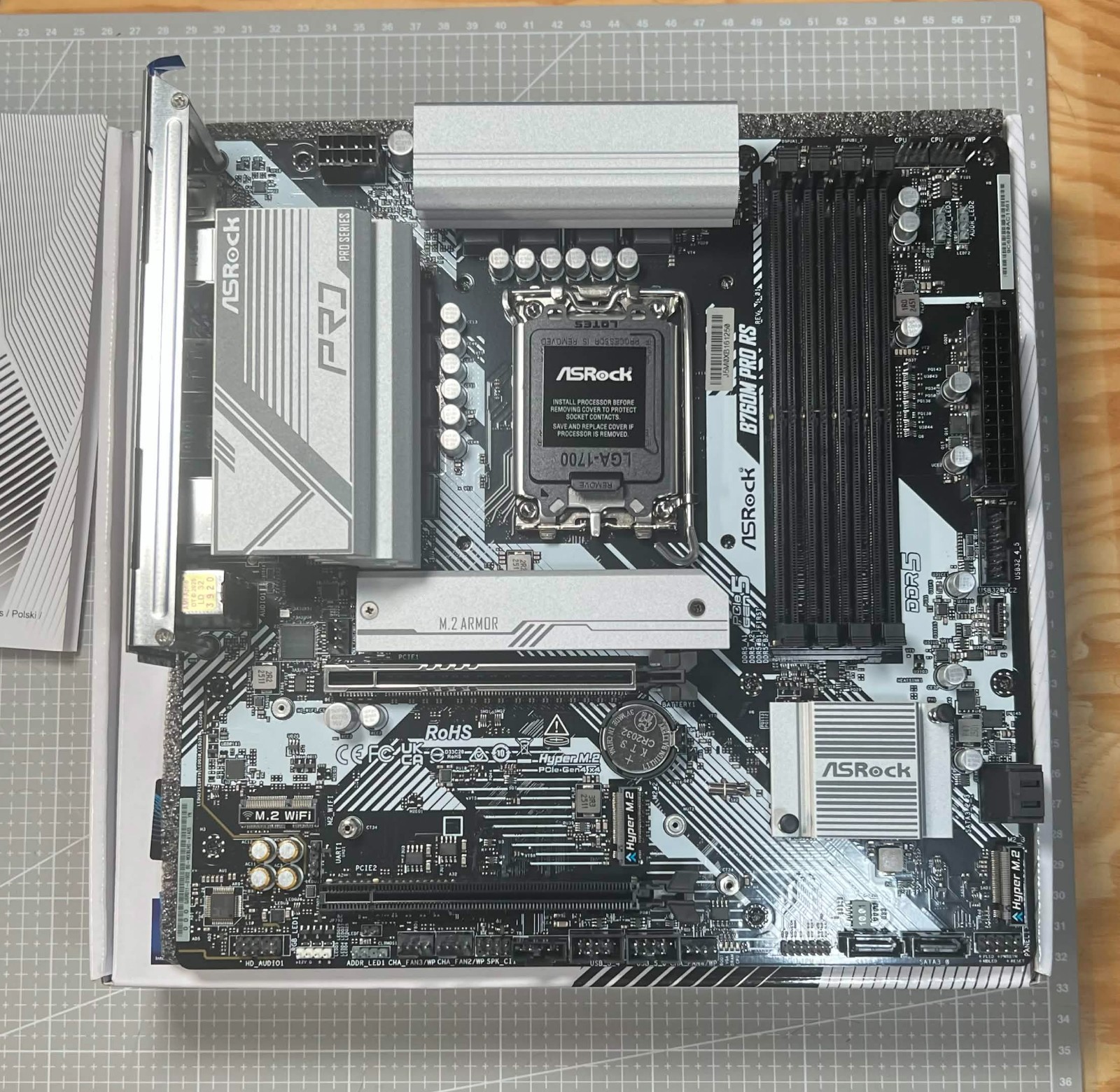 ASRock B760M PRO RS WiFi LGA 1700 Intel B760 Micro ATX Motherboard