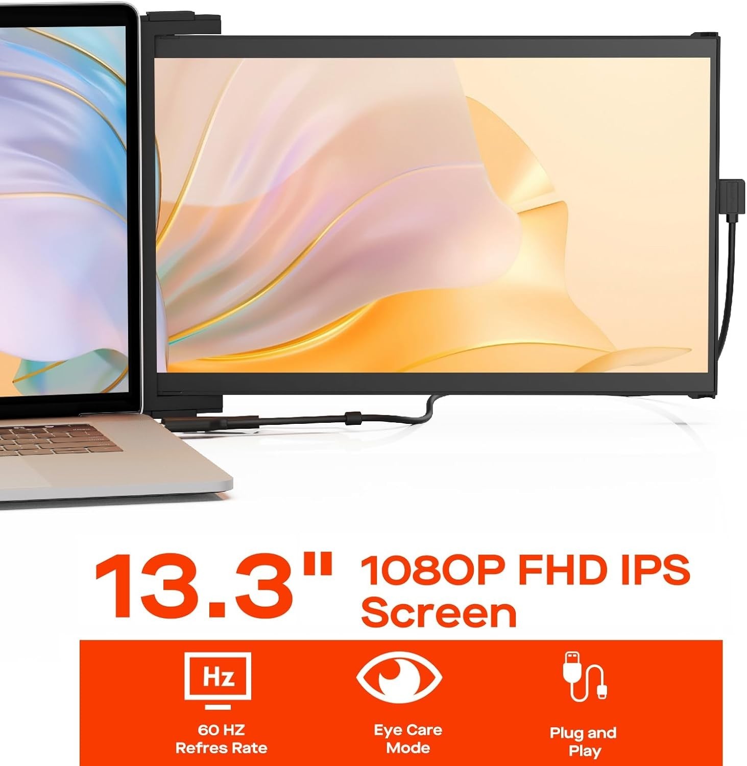 Portable Monitor – 2026 Mobile Pixels Nexus 13.3″ Laptop Screen Extender