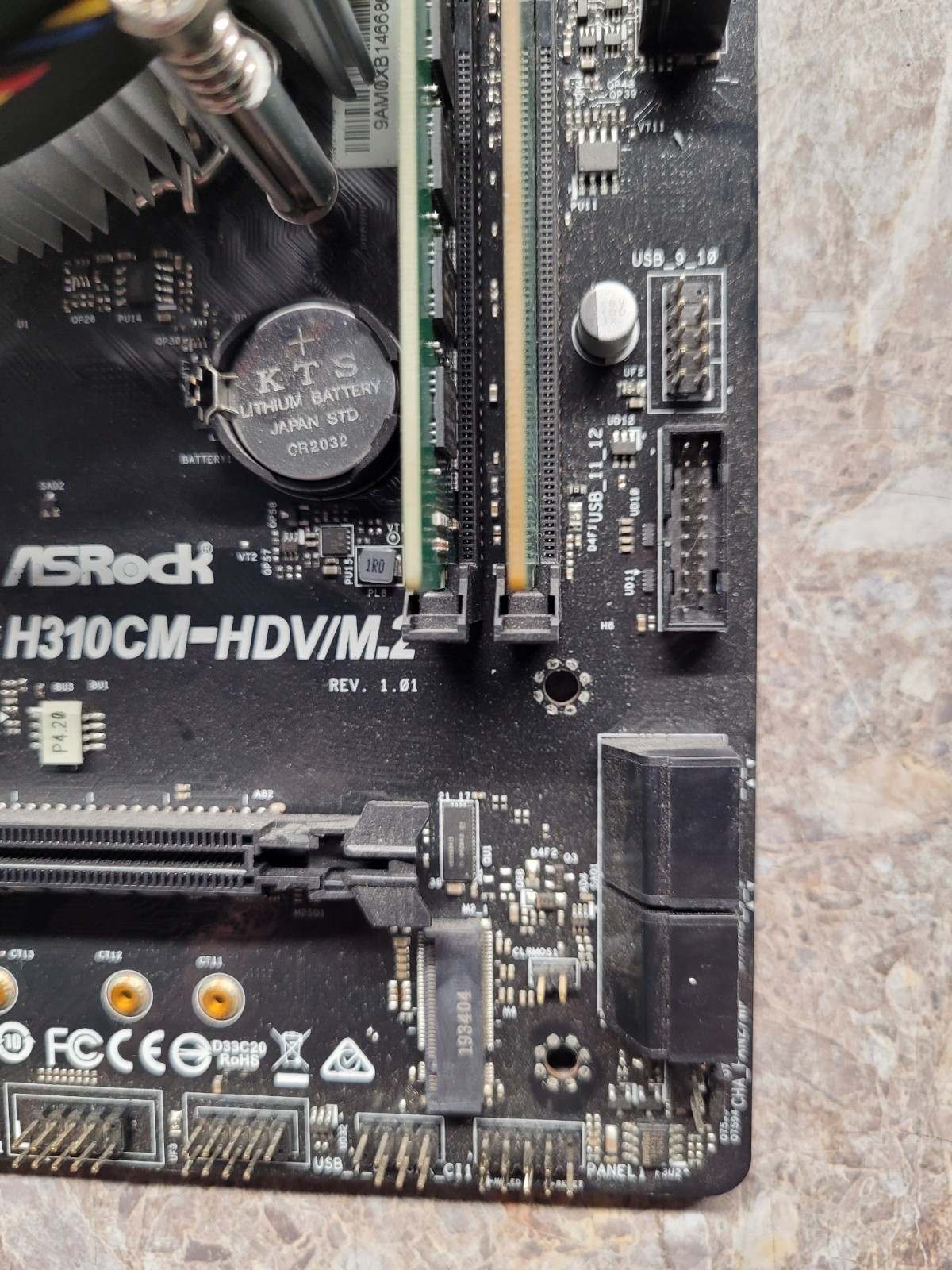 *COMBO ASRock H310CM-HDV/M.2 mATX Motherboard Combo i5-8500, 16GB Ram, Cooler