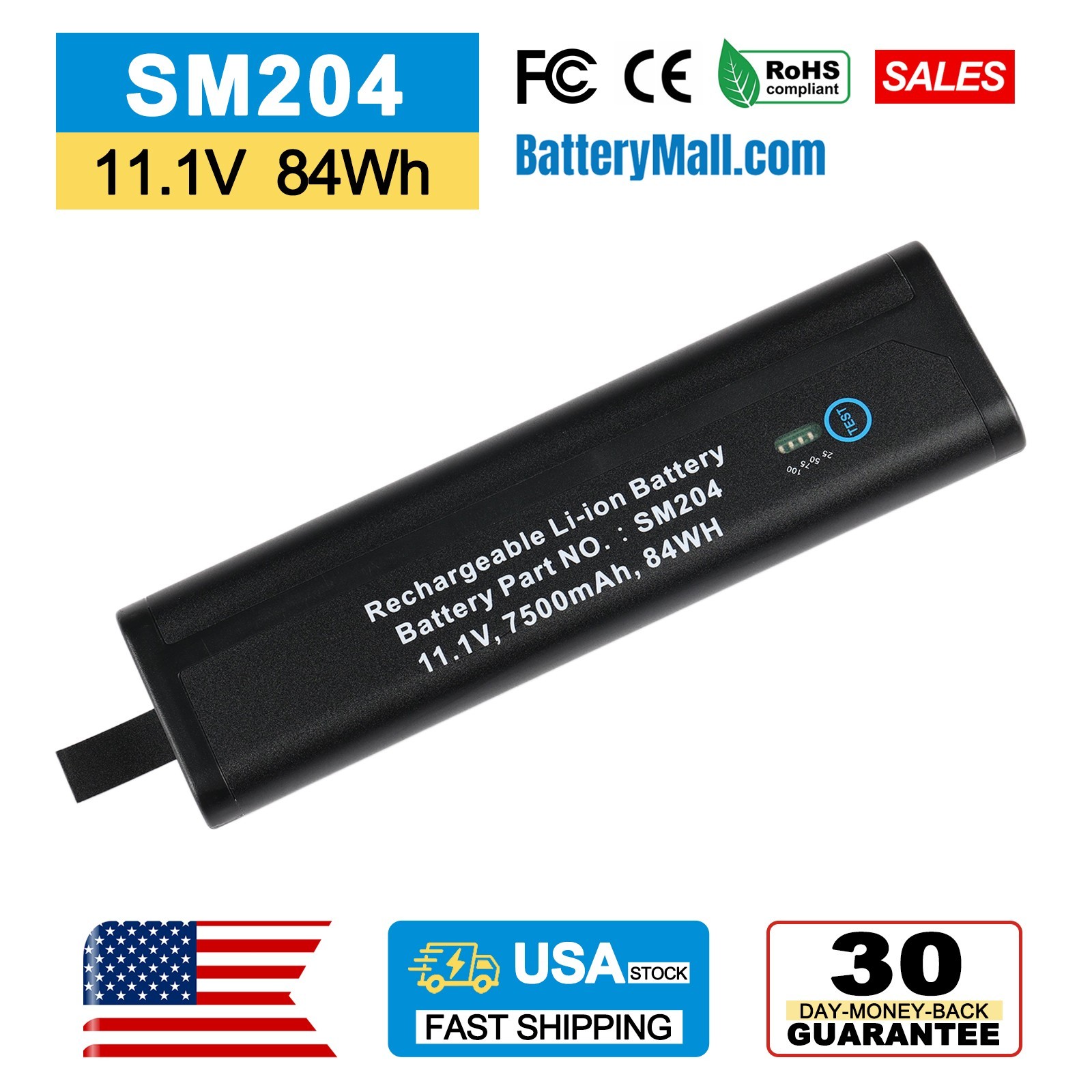 84Wh SM204 Battery for MS2721A MS272xB MT821xE MT8222A OTDR for YOKOGAWA AQ7280