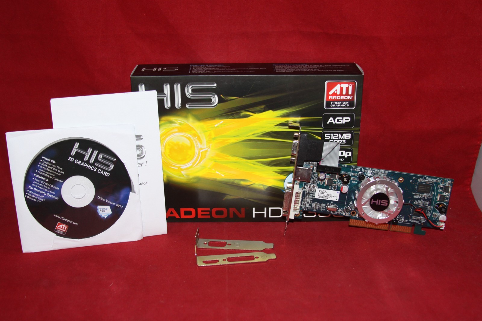 HIS ATI Radeon HD 4350 512MB 64BIT DDR3, AGP Graphics Card. (H435F512HA)