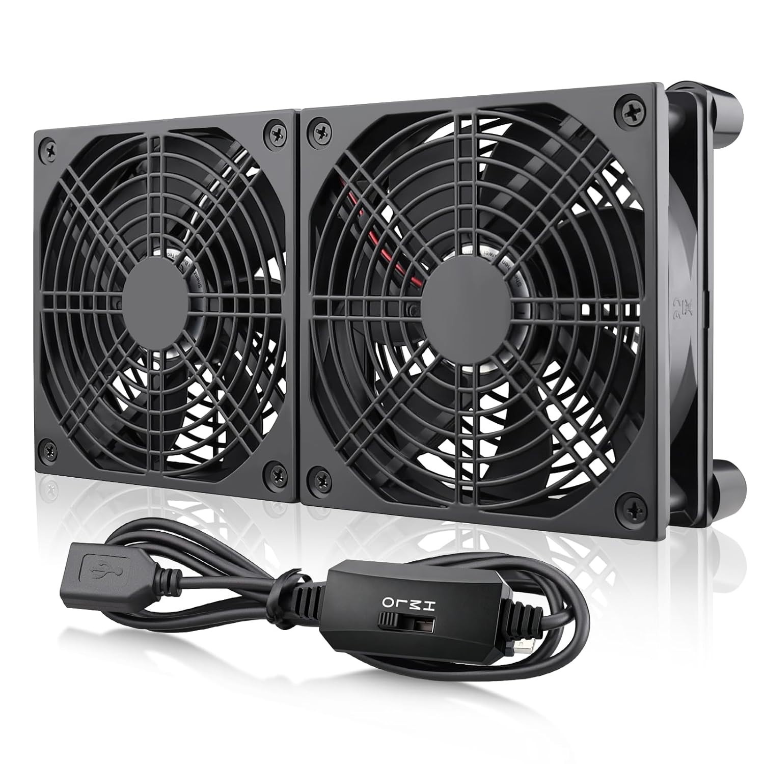Compact 240mm USB Fan: High Airflow, Multi-Speed Controller