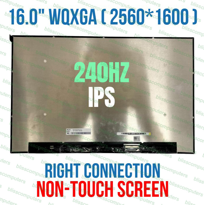 240HZ 16.0″ WQXGA LAPTOP LCD Screen INNOLUX N160GME-GTB 2560×1600 40 Pin