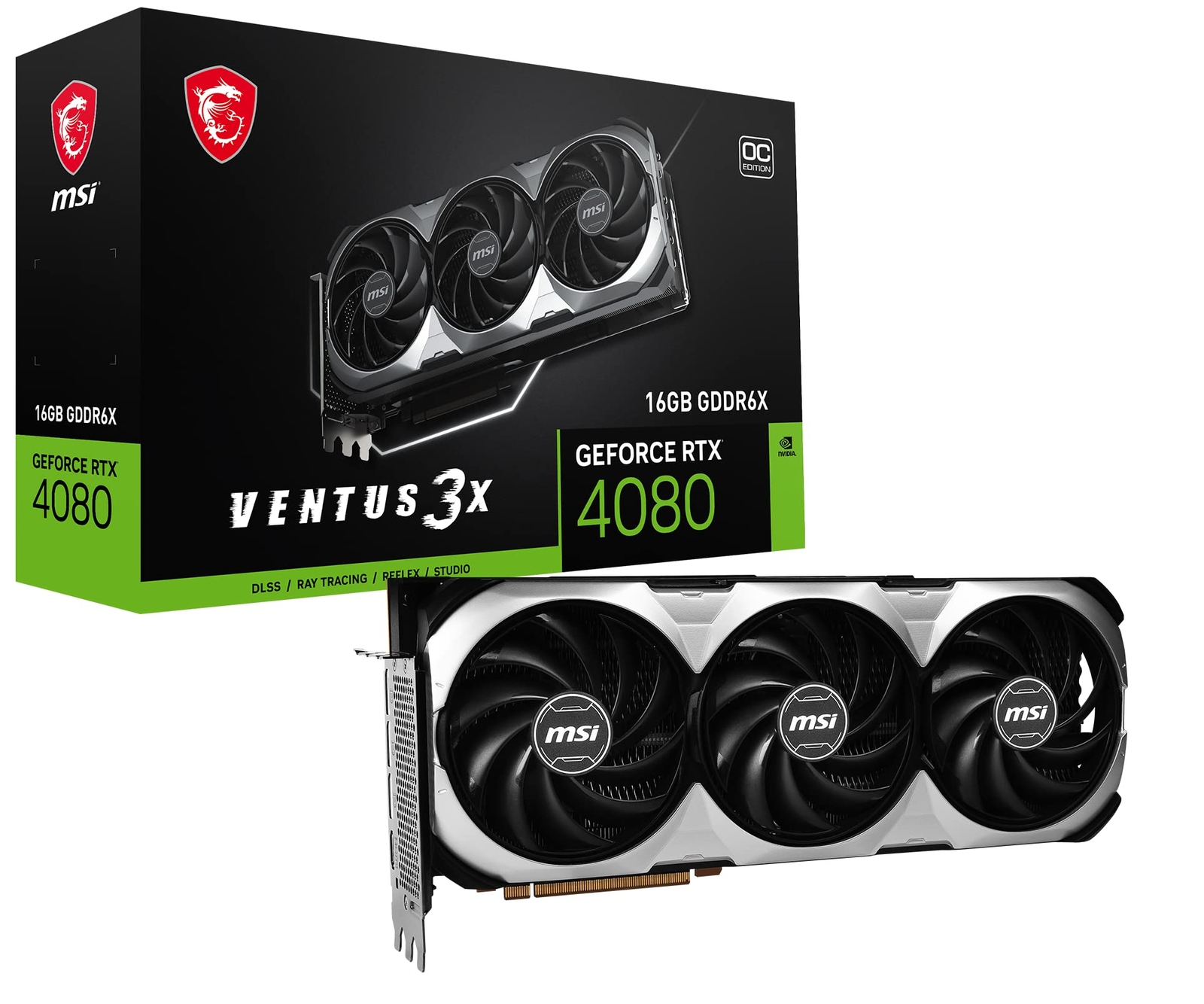 MSI Gaming GeForce RTX 4080 16GB Ventus 3X OC GDRR6X Tri-Frozr 3 Graphics Card